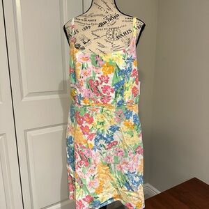 NWT Old Navy Floral Sleeveless Dress Size L P2P 21.5” Length 35.5”